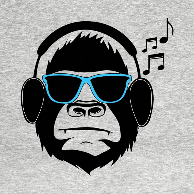 Jamming Gorilla- Blue by ACGraphics